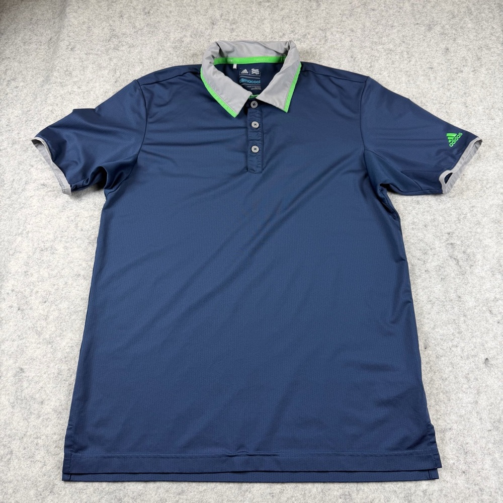 Adidas Climacool Men's Blue Golf Polo Shirt Size Small Short Sleeve